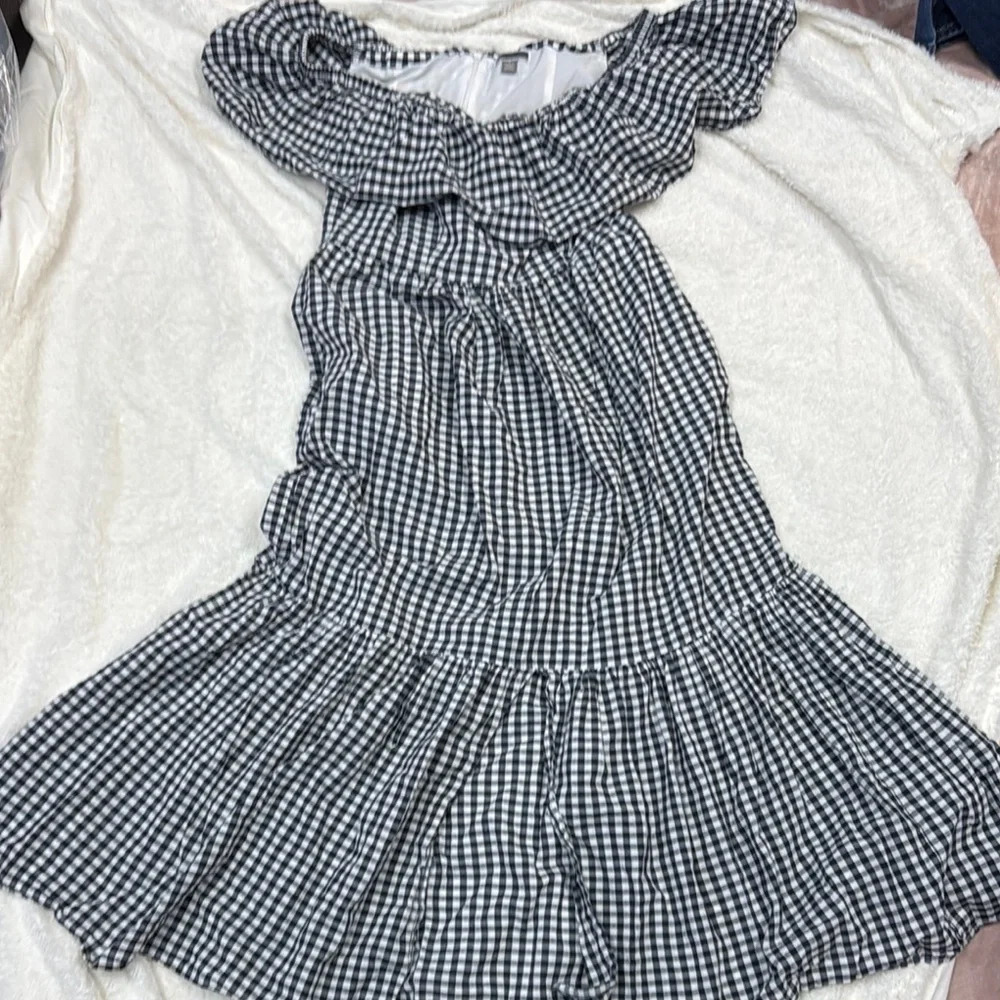 Chelsea28 Blue and White Off-Shoulder Maxi Dress - Picture 2 of 6